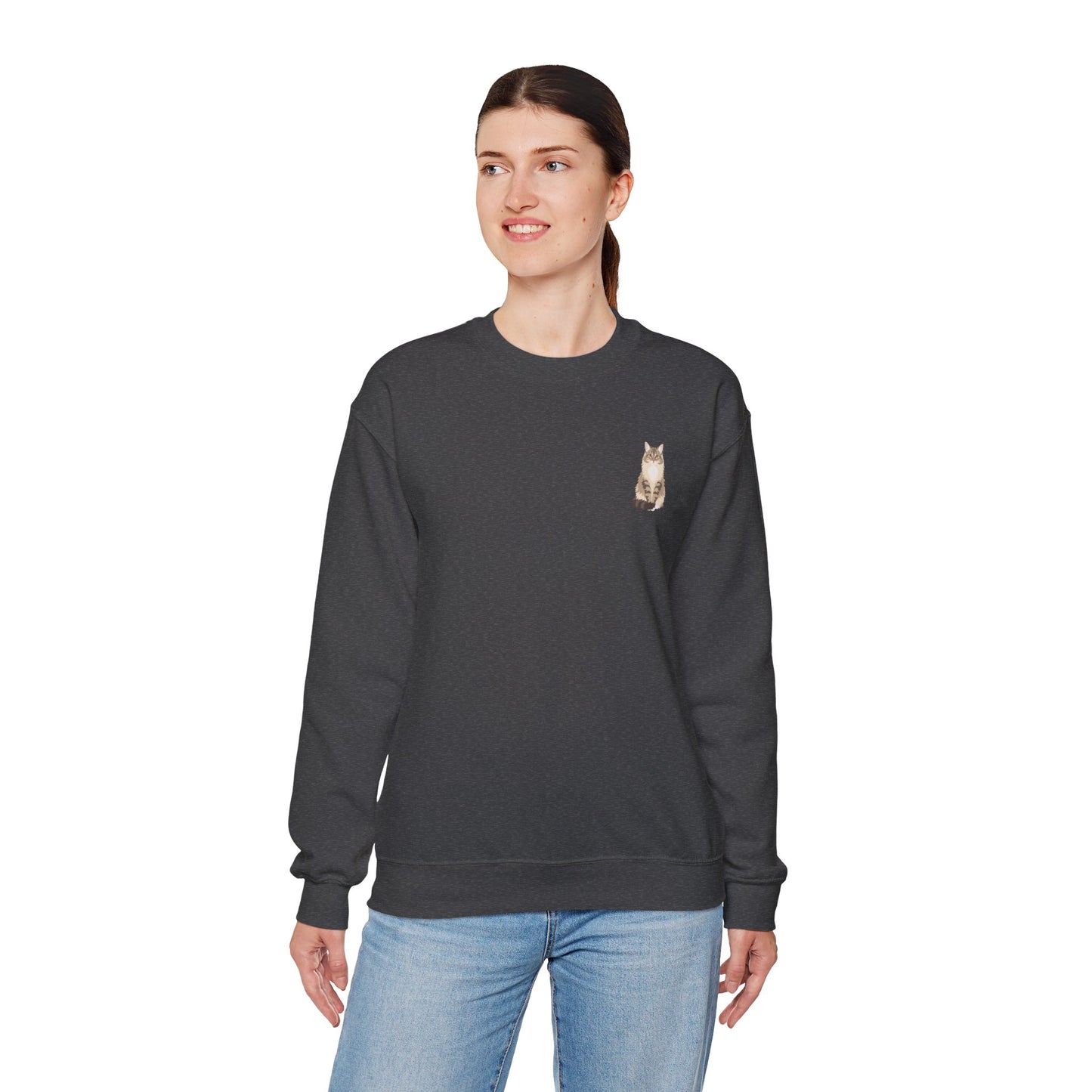 Domestic Longhair Cat - Unisex Crewneck Sweatshirt