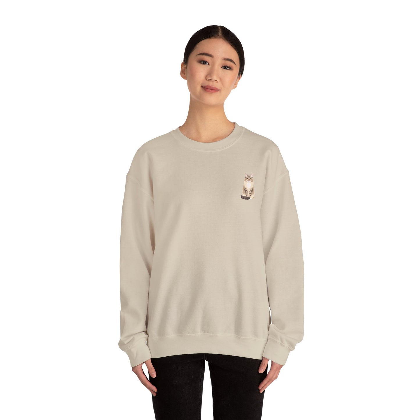 Domestic Longhair Cat - Unisex Crewneck Sweatshirt