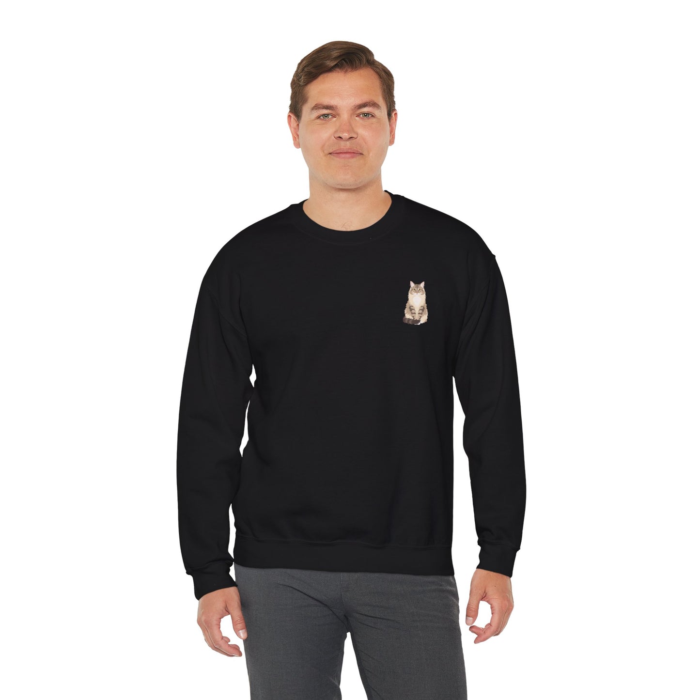 Domestic Longhair Cat - Unisex Crewneck Sweatshirt