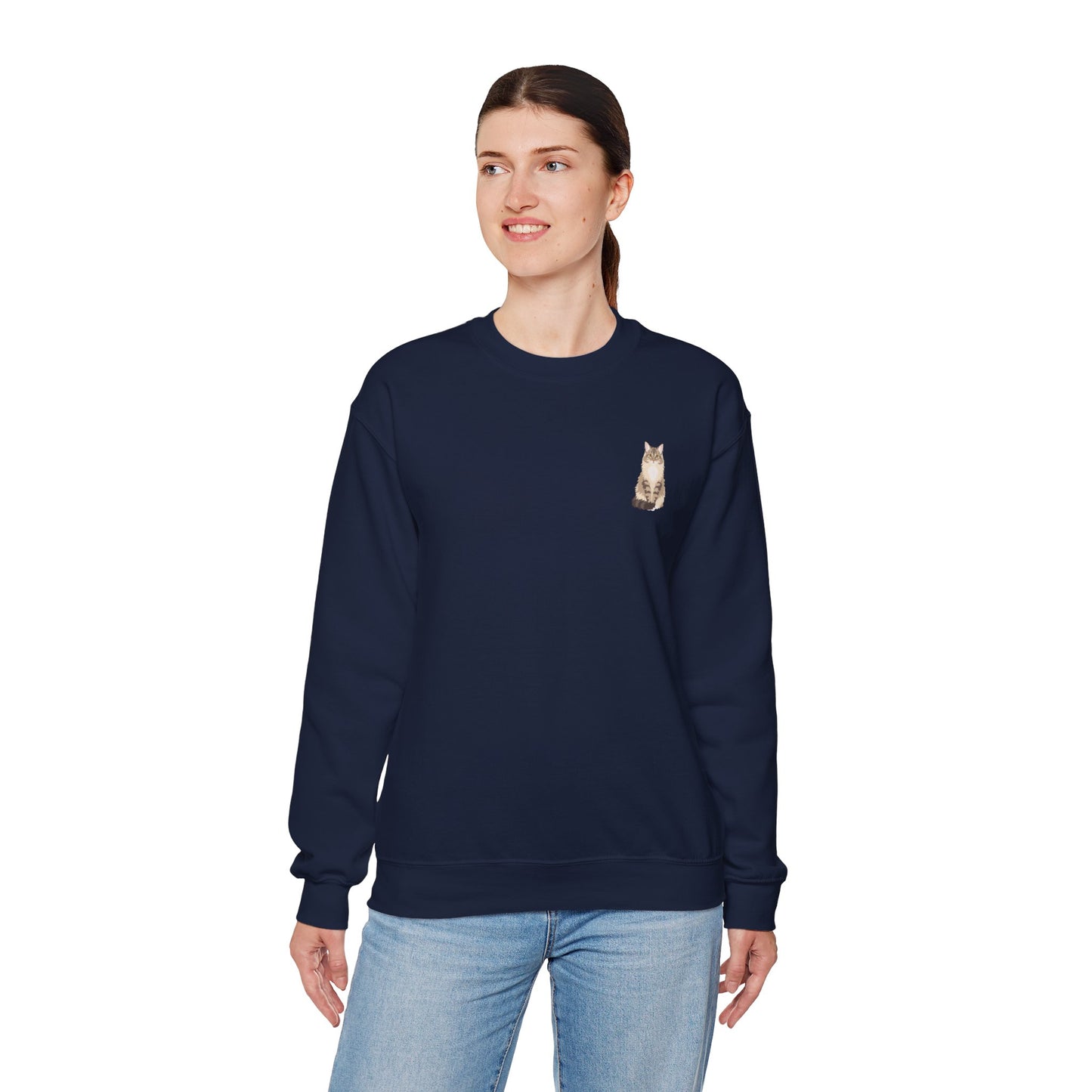 Domestic Longhair Cat - Unisex Crewneck Sweatshirt
