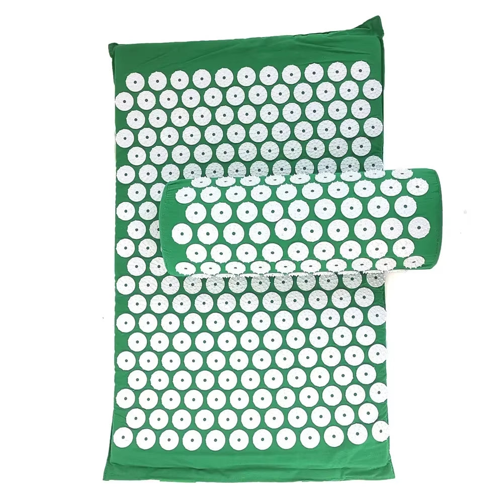 Ultimate Acupressure Massage Cushion & Yoga Mat Set for Pain Relief and Stress Relief