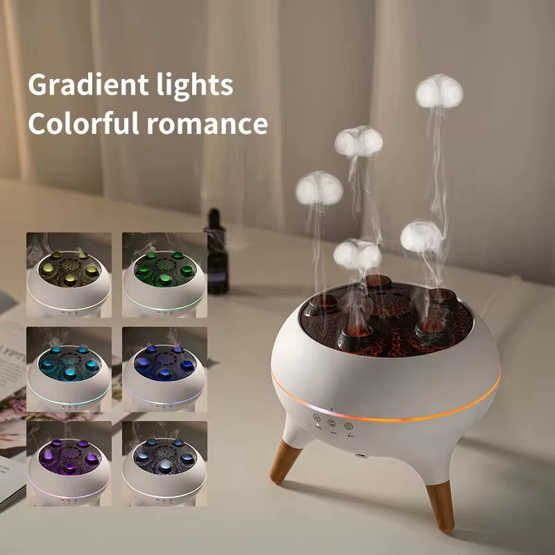 Flame Aromatherapy Essential Oil Diffuser - 250ml Humidifier for Home and Large Rooms
