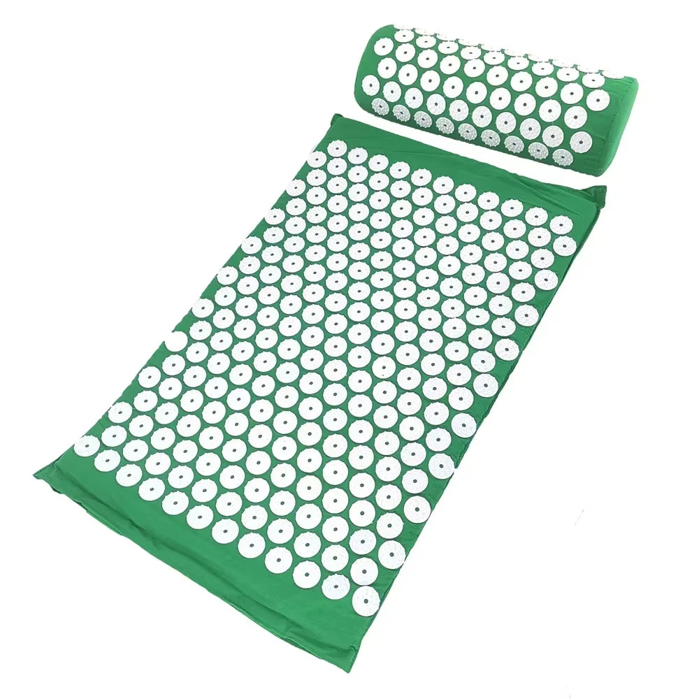 Ultimate Acupressure Massage Cushion & Yoga Mat Set for Pain Relief and Stress Relief