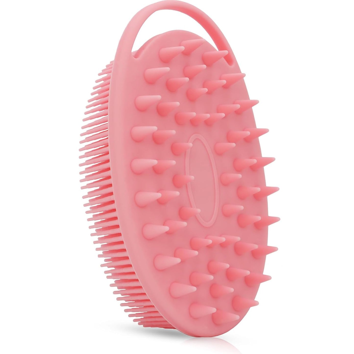 Transform Your Shower Experience: 2-in-1 Silicone Bath & Shampoo Body Brush - Exfoliating Loofah & Scalp Massager in Pink