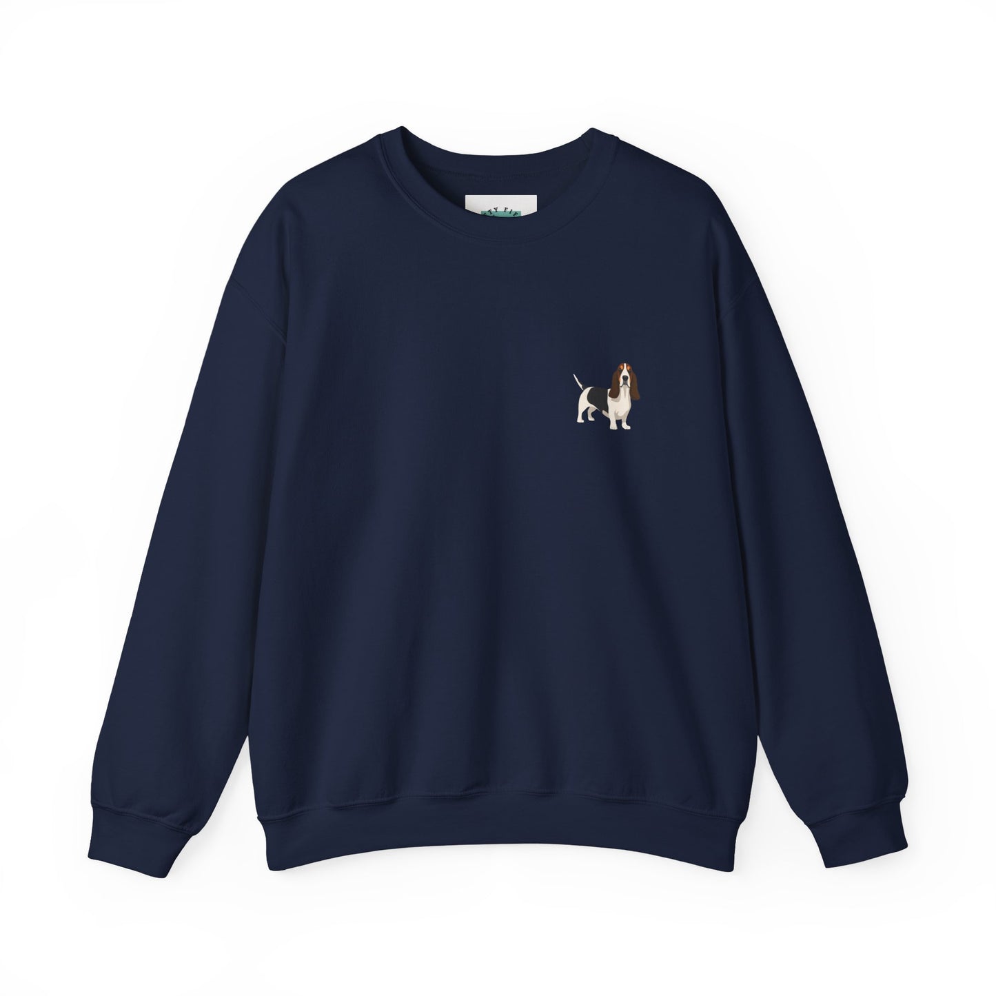 Bassett Hound Dog - Unisex Crewneck Sweatshirt (light gray ink)