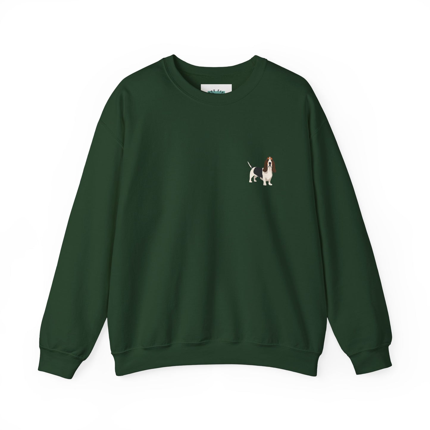 Bassett Hound Dog - Unisex Crewneck Sweatshirt (light gray ink)