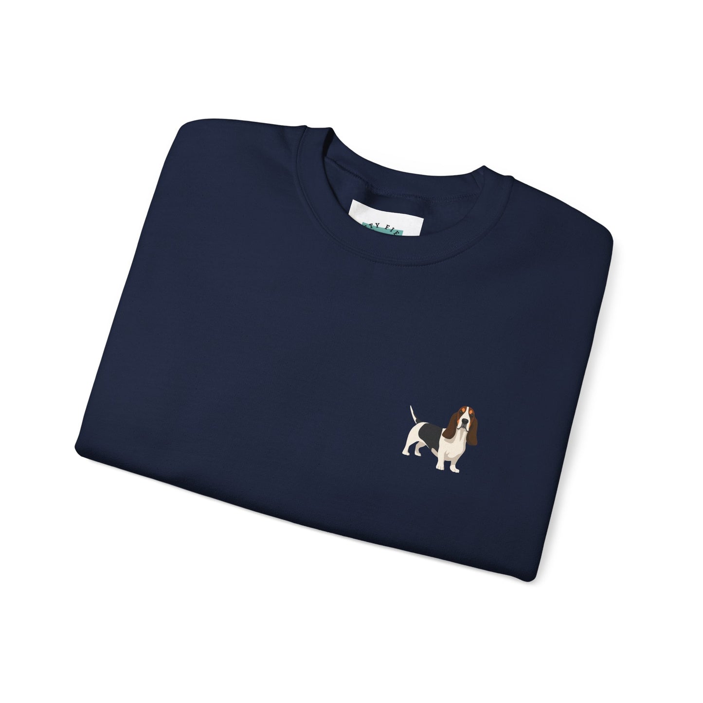 Bassett Hound Dog - Unisex Crewneck Sweatshirt (light gray ink)