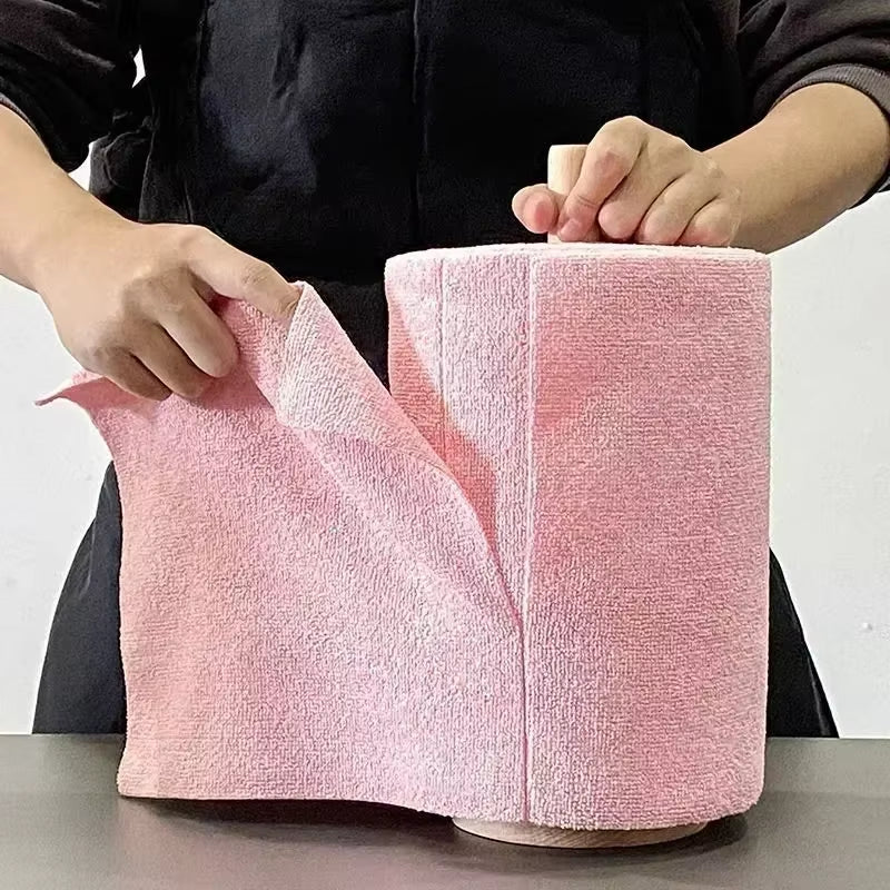 Transform Your Cleaning Routine with Reusable Microfiber Kitchen Cloth Rolls - 20 Sheets of Eco-Friendly Dish Rags!