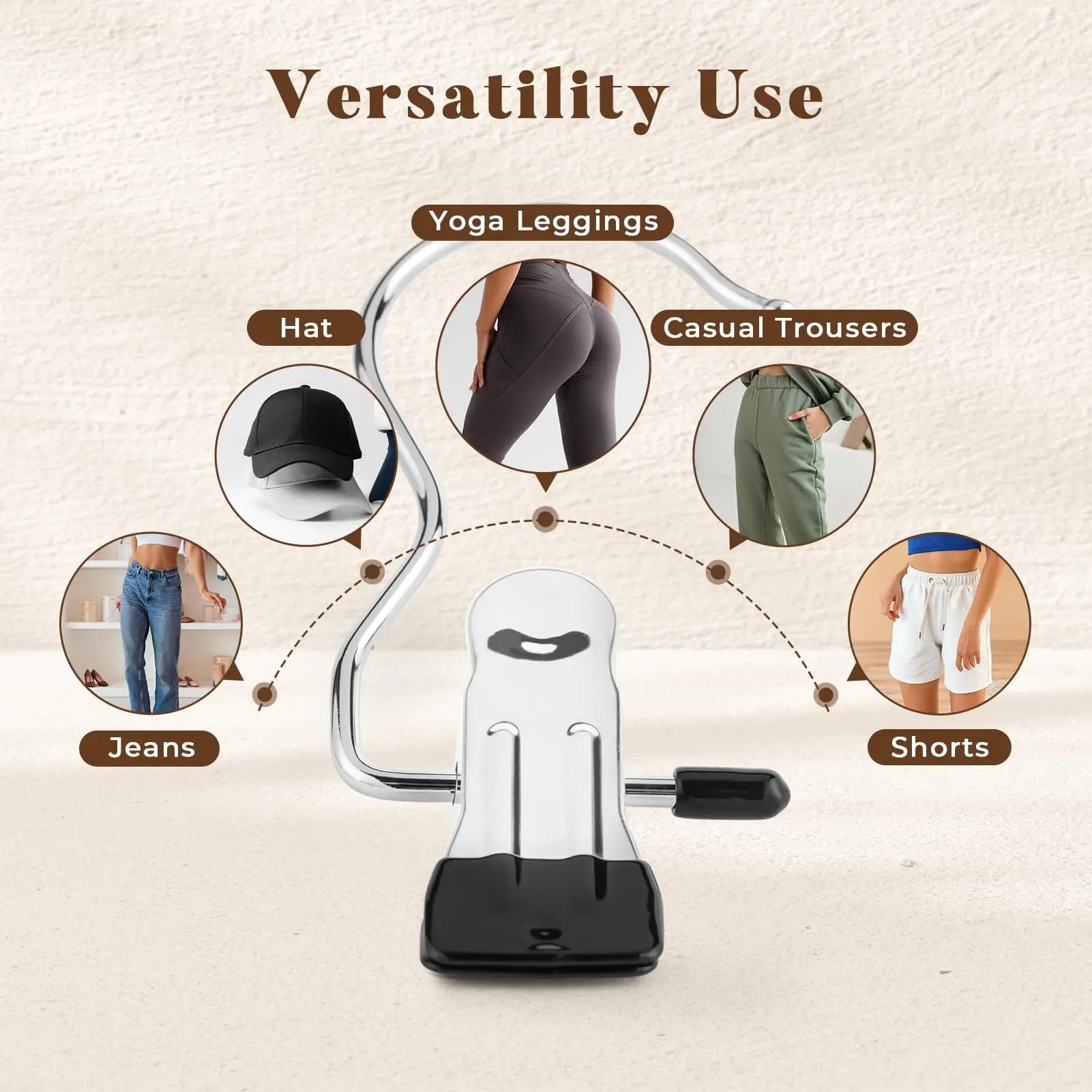 10Pcs Stainless Steel Clothespins with Hook Laundry Organizer Portable Hanging Clip Closet Hanger Efficient Clothes Management