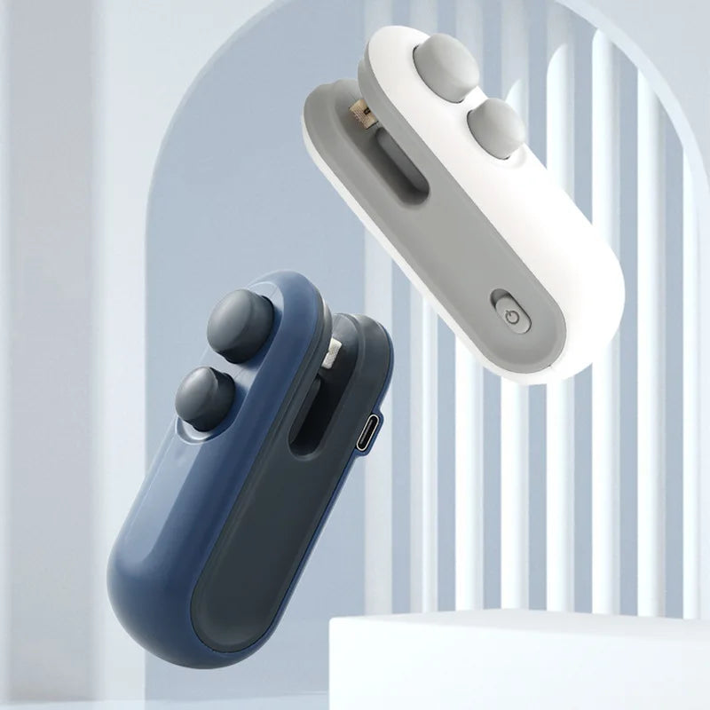 Rechargeable 2-in-1 Mini Plastic Heat Bag Sealer and Handheld Food Packaging Sealant Machine