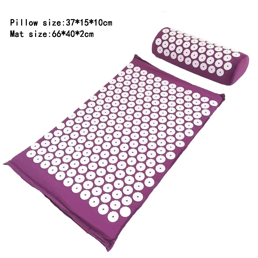 Ultimate Acupressure Massage Cushion & Yoga Mat Set for Pain Relief and Stress Relief