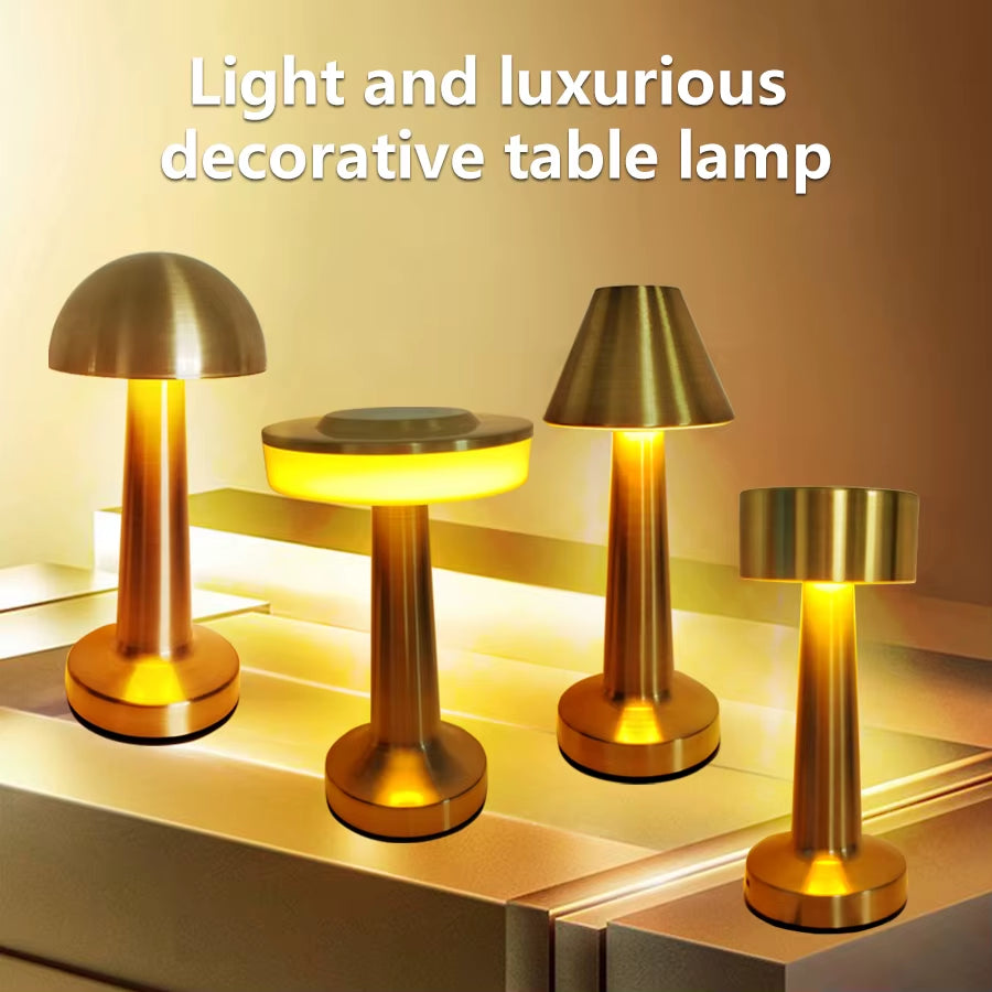Stylish Rechargeable LED Touch Table Lamp - Perfect for Bars, Coffee Tables, and Restaurant Decor