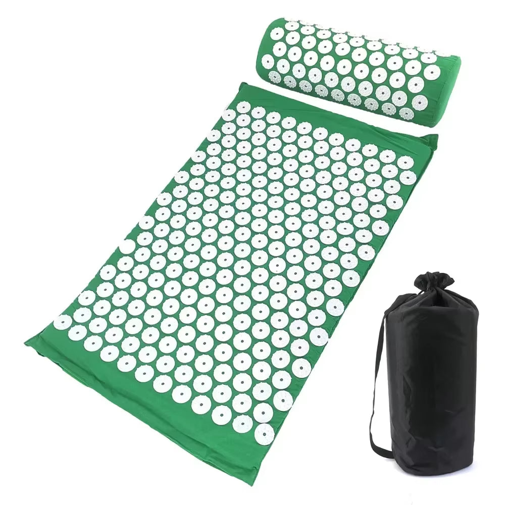 Ultimate Acupressure Massage Cushion & Yoga Mat Set for Pain Relief and Stress Relief