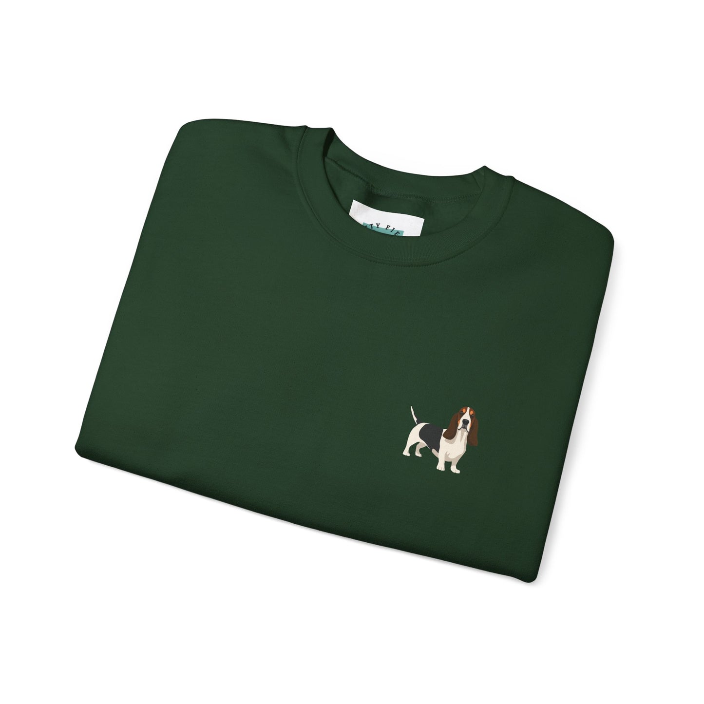 Bassett Hound Dog - Unisex Crewneck Sweatshirt (light gray ink)