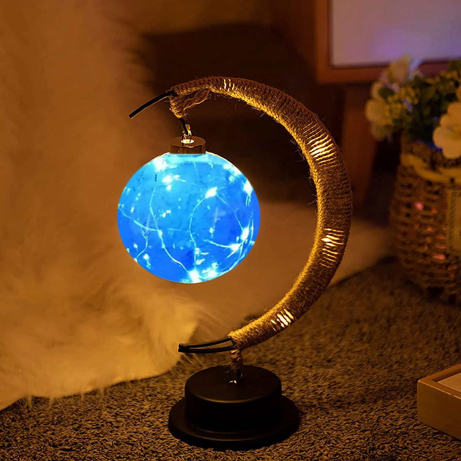 Enchanting Ramadan LED Hollow Moon Night Light - Battery-Powered Festival Decor for Home & Bedroom