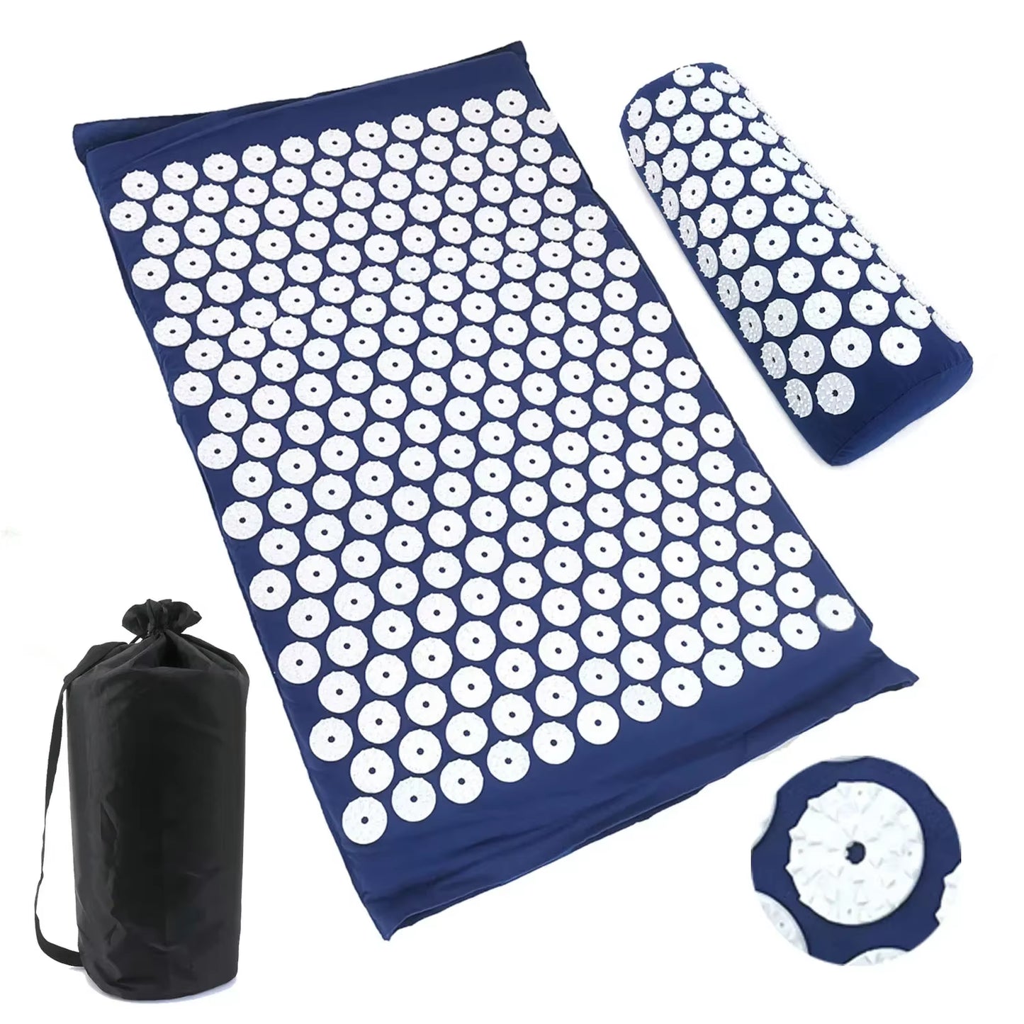 Ultimate Acupressure Massage Cushion & Yoga Mat Set for Pain Relief and Stress Relief