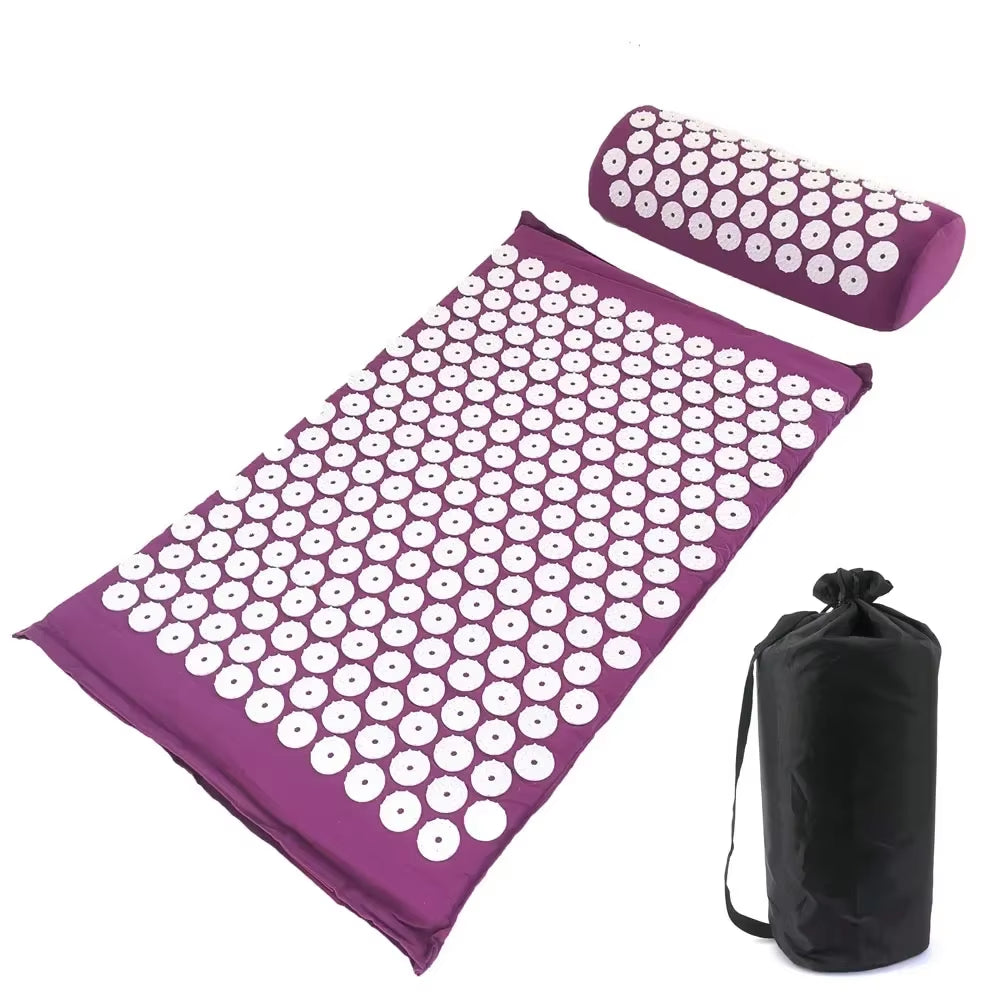 Ultimate Acupressure Massage Cushion & Yoga Mat Set for Pain Relief and Stress Relief